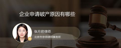 企业申请破产原因有哪些