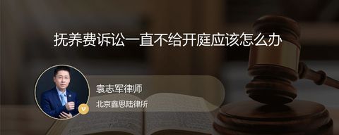 抚养费诉讼一直不给开庭应该怎么办