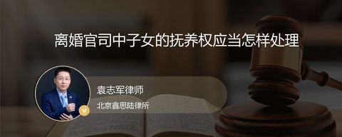 离婚官司中子女的抚养权应当怎样处理