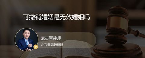 可撤销婚姻是无效婚姻吗
