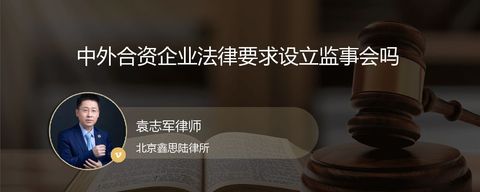中外合资企业法律要求设立监事会吗