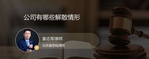 公司有哪些解散情形