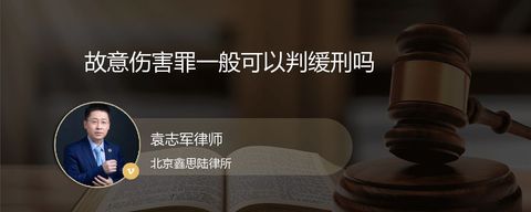 故意伤害罪一般可以判缓刑吗