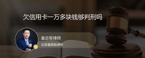 欠信用卡一万多块钱够判刑吗