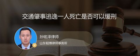 交通肇事逃逸一人死亡是否可以缓刑