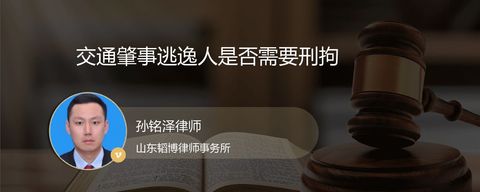 交通肇事逃逸人是否需要刑拘