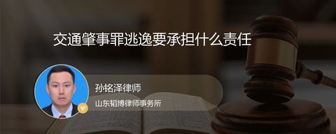 交通肇事罪逃逸要承担什么责任