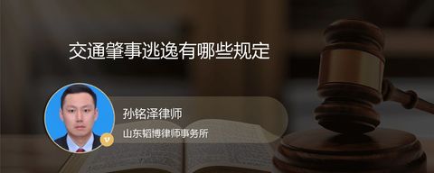 交通肇事逃逸有哪些规定