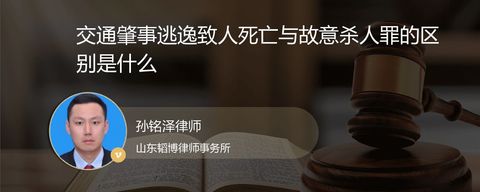 交通肇事逃逸致人死亡与故意杀人罪的区别是什么