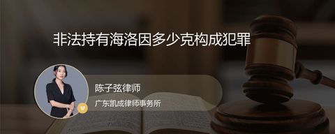 非法持有海洛因多少克构成犯罪