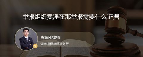 举报组织卖淫在那举报需要什么证据