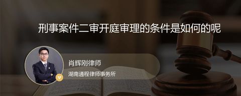 刑事案件二审开庭审理的条件是如何的呢
