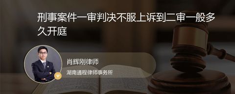 刑事案件一审判决不服上诉到二审一般多久开庭