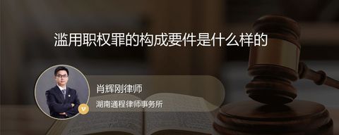 滥用职权罪的构成要件是什么样的