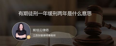 有期徒刑一年缓刑两年是什么意思？