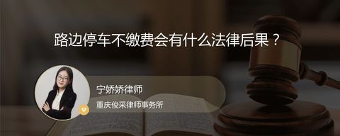 路边停车不缴费会有什么法律后果？