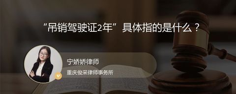 “吊销驾驶证2年”具体指的是什么？