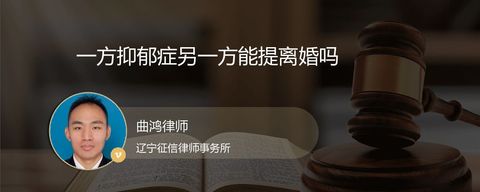 一方抑郁症另一方能提离婚吗