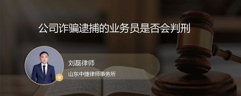 公司诈骗逮捕的业务员是否会判刑